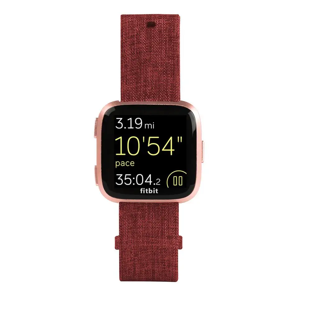 Холст часы ремешок с пряжкой Разъем для Fitbit Versa Sport Smartband# BW
