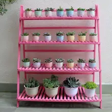 Plantenrekken Balkon Indoor Pot Suporte Flores Mueble Para Plantas Wood Rack Outdoor Stand Flower Stojak Na Kwiaty Plant Shelf