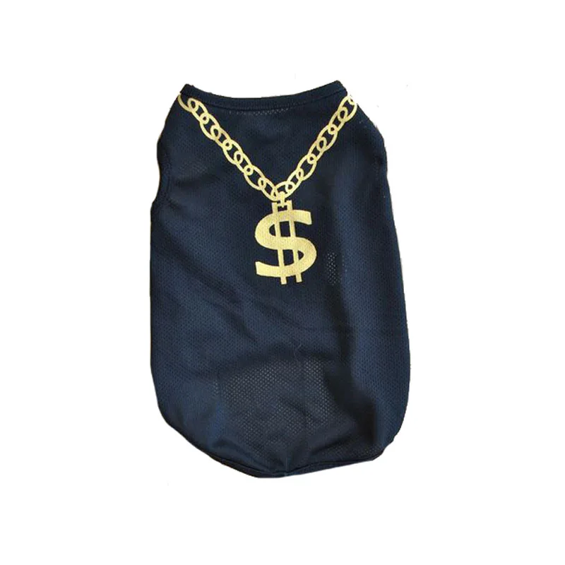 Black Dollar Pawstrip летняя одежда для собак, рубашка для щенков, для собак, Teddy jorkie, бульдог, рубашка для собак, маленькая жилетка для собак питомец, футболка, чашка, одежда для щенков - Цвет: Black Dollar
