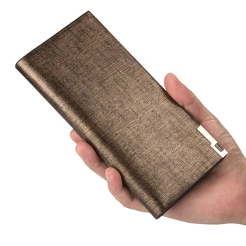 

New men's long wallet casual gold sand leather simple large-capacity multi-card wallet