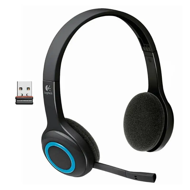 

Logitech H600 Wireless 2.4G Noise Reduction Headphone Folding Portable Logitech Headset w/Mic 3D Stereo Gaming Headphone Newst