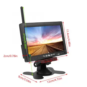 

7 Inch TFT LCD Monitor Wireless Rear View Reversing Backup Camera Night for RV Truck Bus car screen Car Monitor