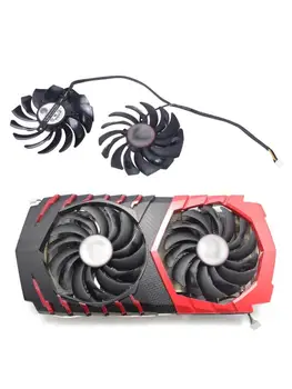 

2 PLD10010S12HH FOR MSI Radeon RX480 580 GTX1080Ti 1070 Graphics Card Cooler Fan