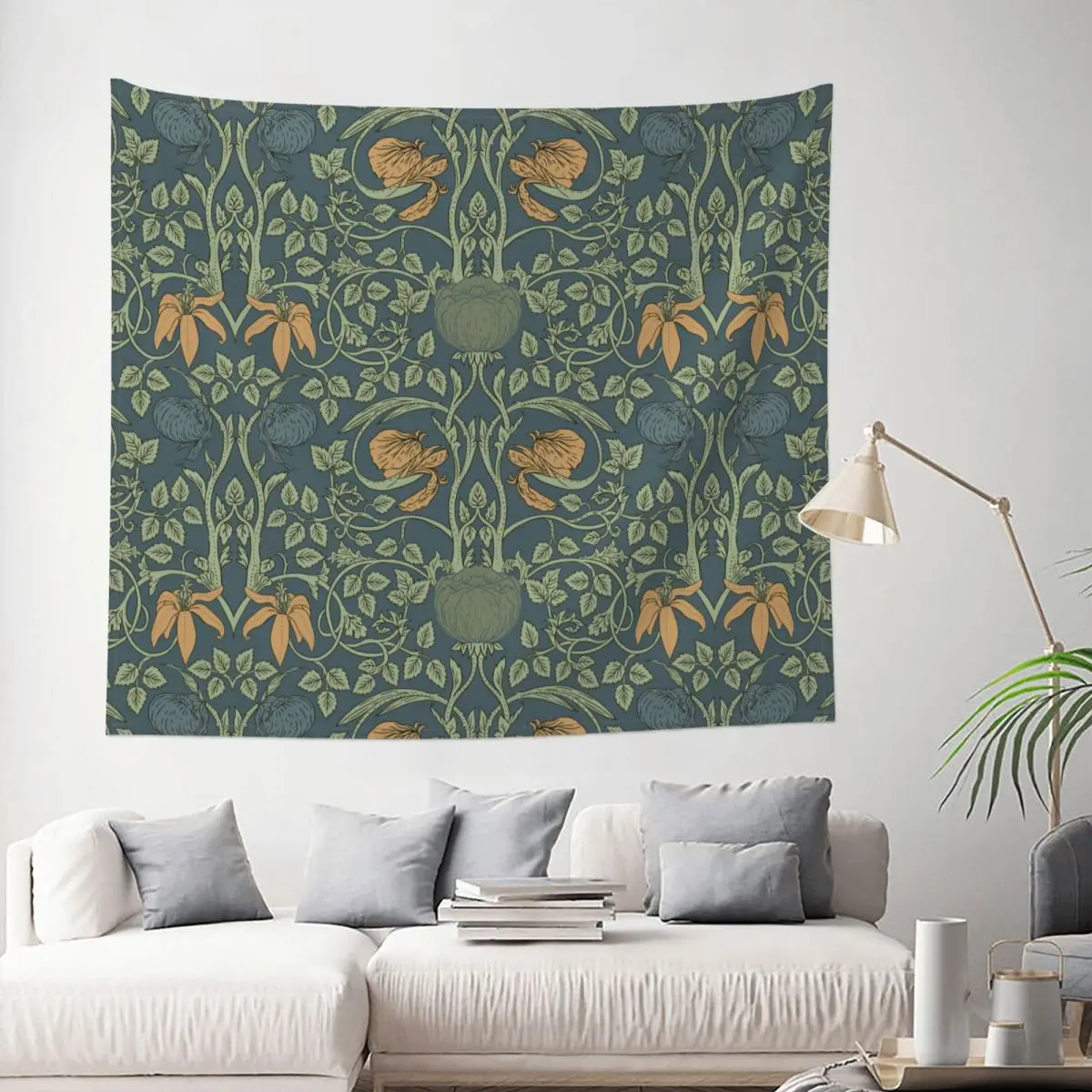 

William Morris Garden Tulip Tapestry Hippie Polyester Wall Hanging Room Decoration Curtain Mandala Wall Blanket