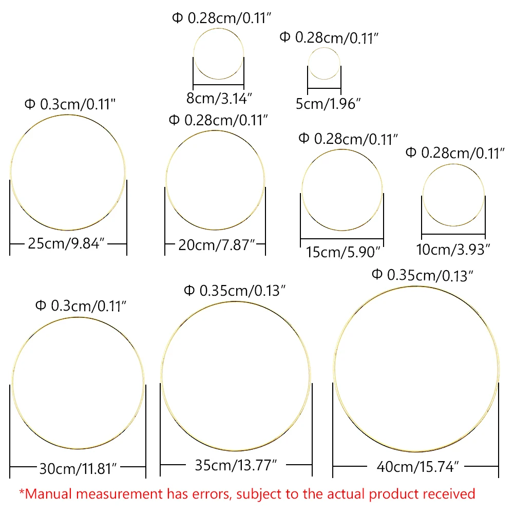10 Stück 15cm Metallringe Silber - Bastelringe Für Traumfänger & Makramee