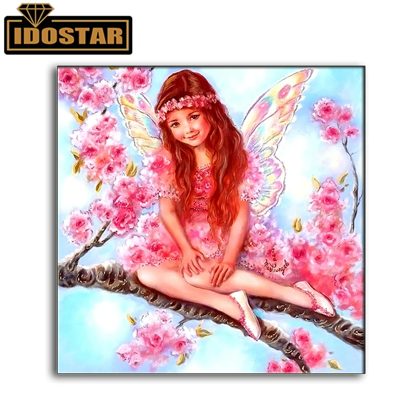 Алмазная 5D картина сделай сам вышивка крестиком ангельская девушка на дереве