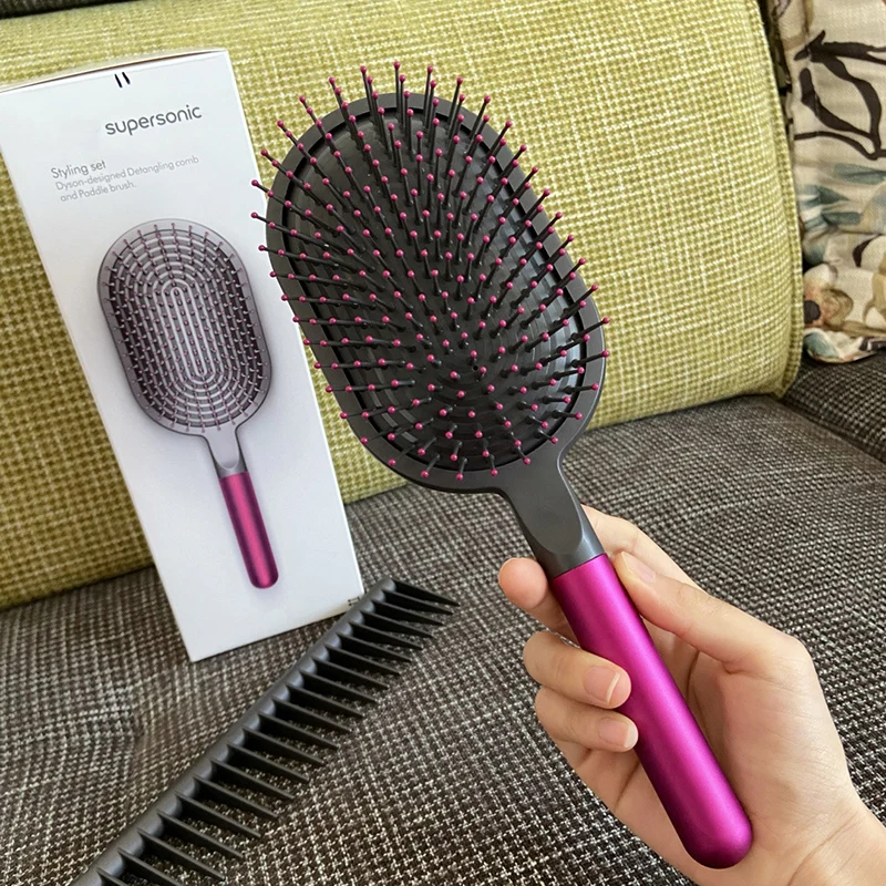 Cepillo de dientes anchos para peluquería Dyson, rastrillo de aire para  desenredar el pelo, masaje de peinado, Juego de 2 piezas, herramienta,  suministros de belleza|Peines para perro| - AliExpress