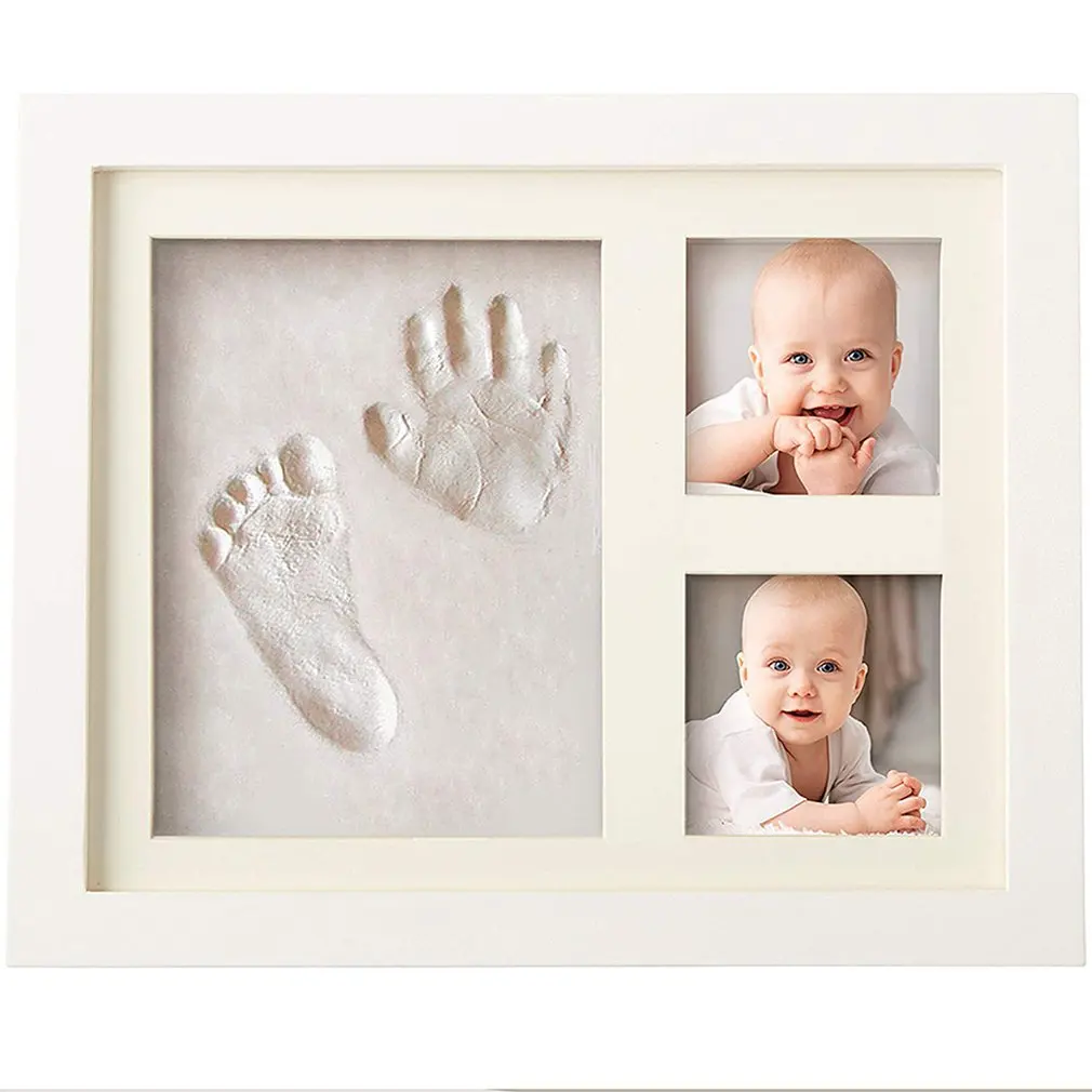Baby Hand & Foot Print Photo Frame Kit Pine Chuckle