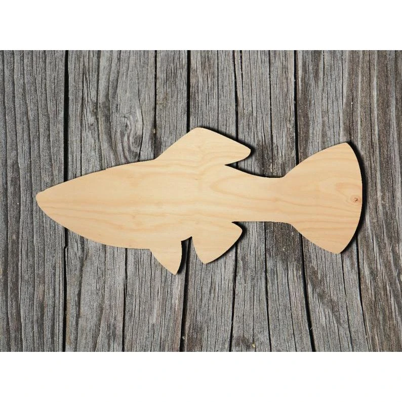 unfinished wood fish