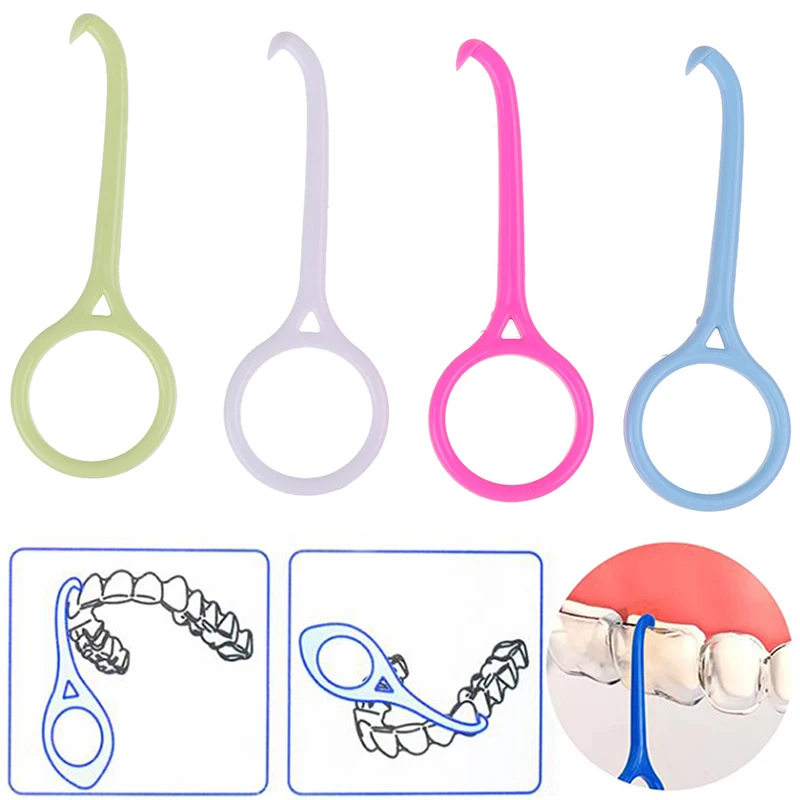 

1Pc Dental Removal Tool Plastic Hook Beautiful Orthodontic Aligner Removal Invisible Removable Braces Clear Aligner Oral Care