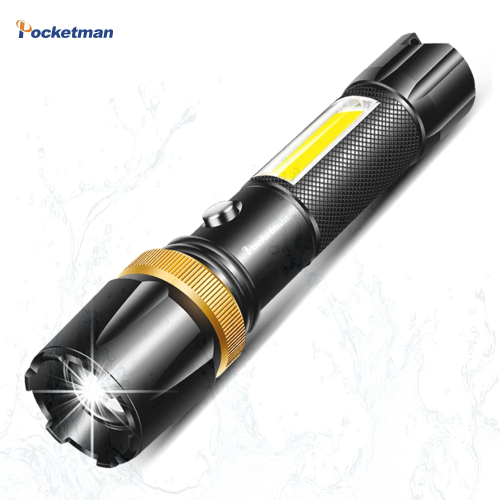 T6/L2 COB походный светильник 5 режимов переключения Linterna Zoomable велосипедный светильник 18650 светодиодный светильник-вспышка ультра яркий фонарь