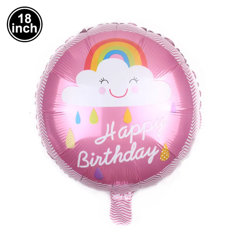 5PC Rainbow Smile Blue Cloud Sun Foil Balloon Kids Gifts Toys For Wedding Happy Birthday Party Decor Baby Shower Globos - Цвет: 1pc