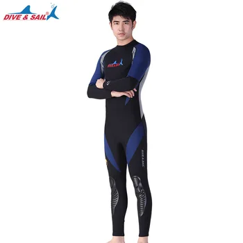 

Men's 1.5MM Neoprene One Piece Wetsuit Long Sleeve Surf Snorkeling Jumpsuit Full Body Warm Dive Suit Spearfishing Wet Suits
