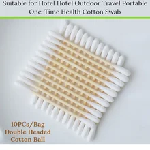 10pcs Sachets of Disposable Sanitary Swabs for Hotels and Hotels, Cosmetic Swabs and Cotton Swabs for Cosmetic Ointment Ear Swab