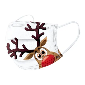 

10PC Face mouth disposable masks High-quality mascarillas Christmas Printed Mask breathable Scarf Face Mask Fast Delievry