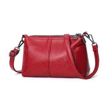 

Messenger bag bag square bag female 2020 new wild lady bag shoulder bag soft leather mother bag simple female bag black red bags
