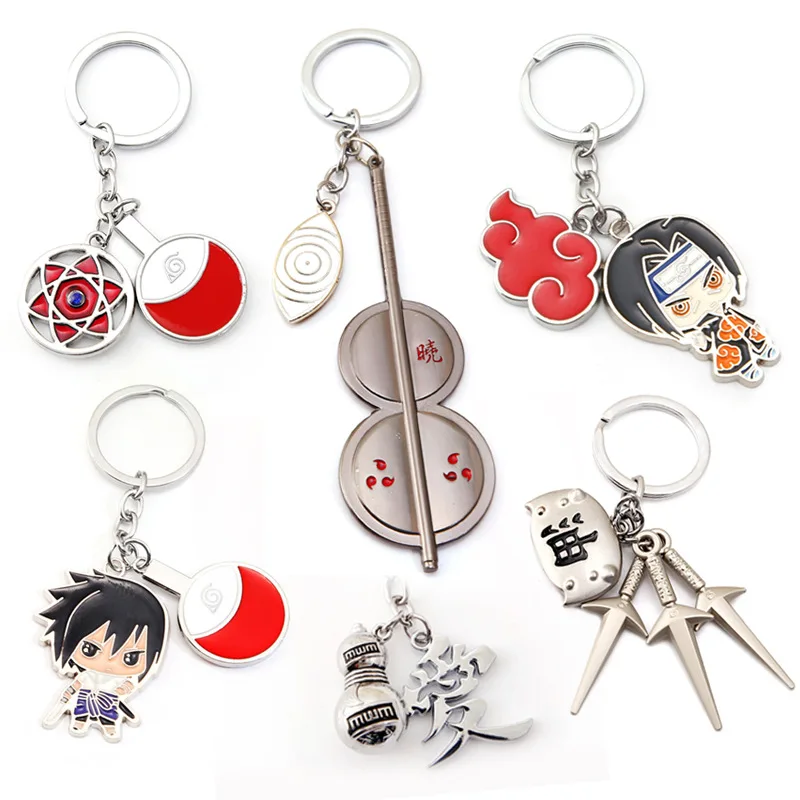 Keychain Anime Key Chain Akatsuki hat Ring Holder scrolls Pendant Chaveiro Jewelry Souvenir Gift For Fans | Украшения и