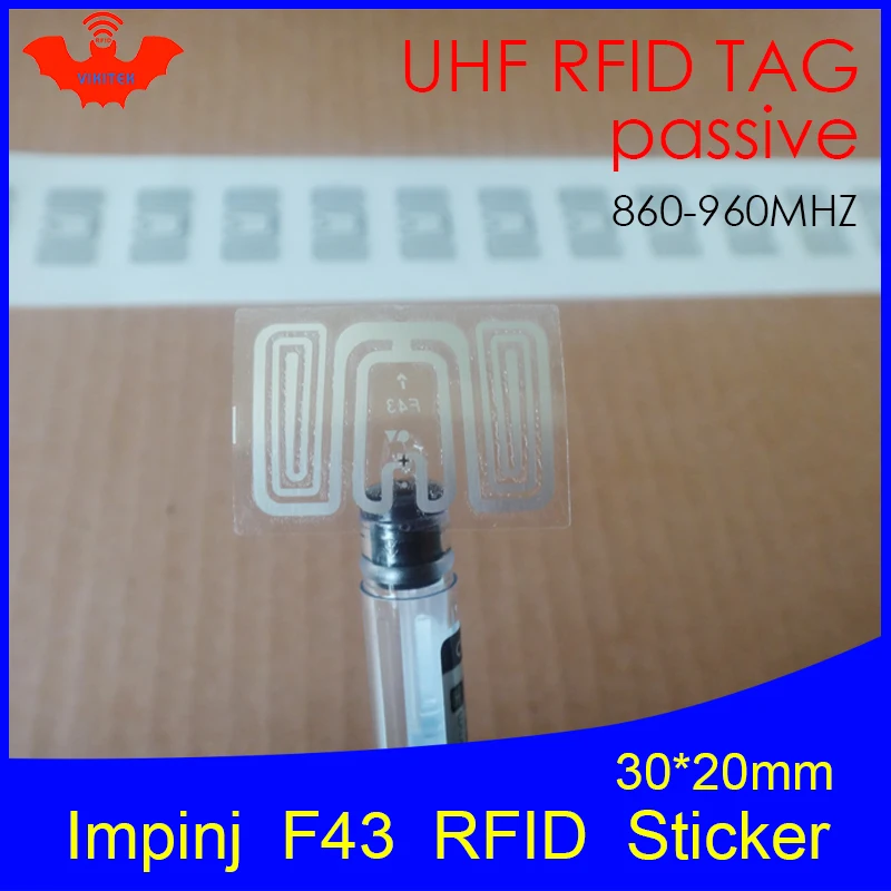 UHF RFID бирка наклейка Impinj F43 влажная инкрустация 915 МГц 900 868 860 960 Higgs3 EPCC1G2 6C умный