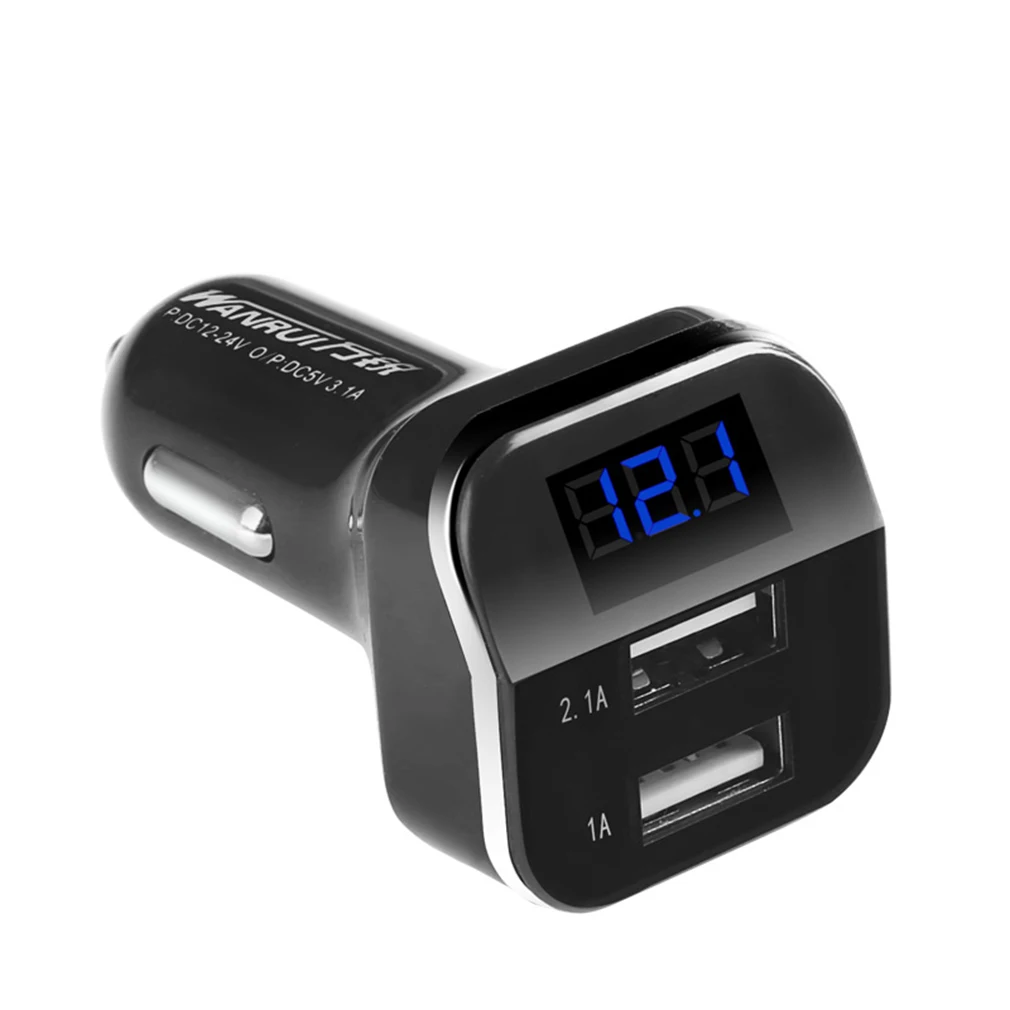 2 USB модный стиль LED DC12 24V автомобильное зарядное устройство Быстрая зарядка