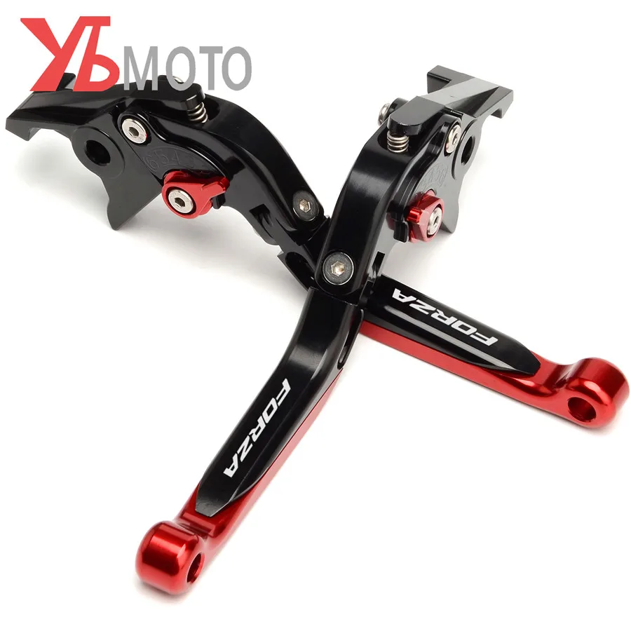 Blac--red Для Honda FORZA300 FORZA 125 250 300 SH300/MF13/NSS300 Регулируемые Рычаги Тормозная система сцепления для мотоцикла ручка Тормозная штанга для мотоцикла - Цвет: Blac--red