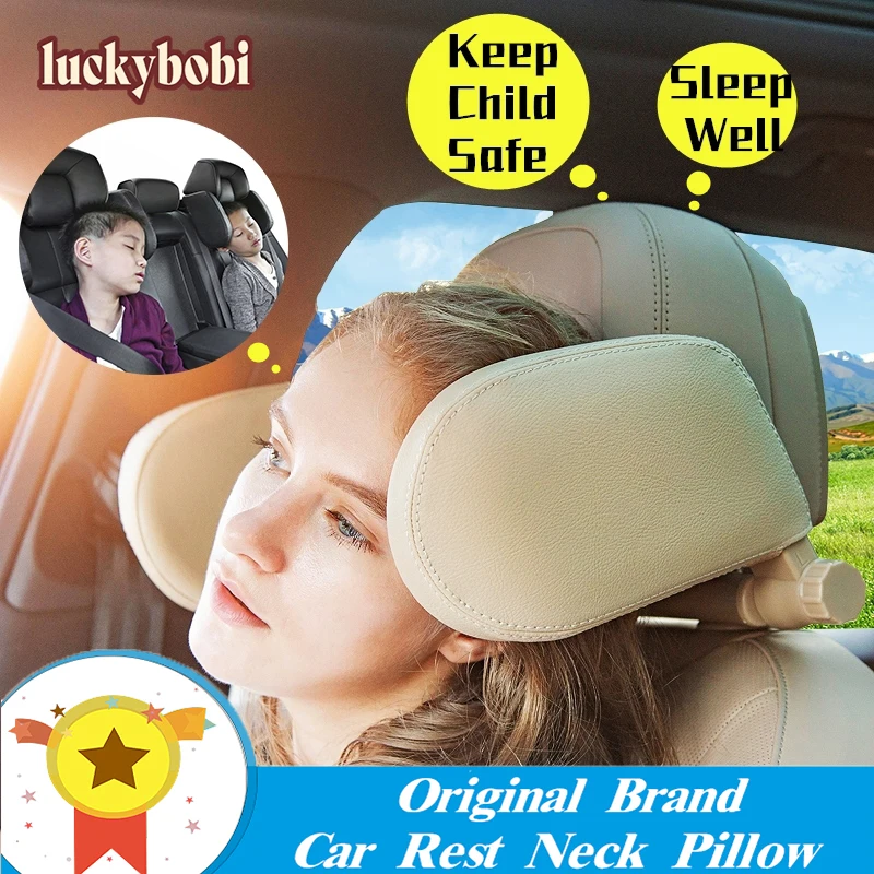 Cojín para reposacabezas de asiento de coche, almohada de viaje para descanso de cuello, cojín apto para niños, almohada y adultos, cojín para la cabeza del asiento del coche