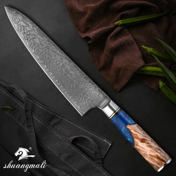 

8 Inch Chef Kitchen Knives 67 Layer Damascus Steel Cleaver Kitchen Knife Cooking Tools Cutting Cheese Slicing Chef Knife