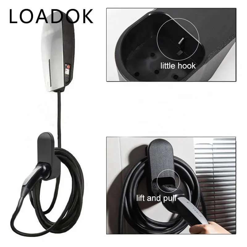 

Heenvn Car Charging Cable Organizer For Tesla Model 3 S X Y Accessories Wall Mount Connector Bracket Charger Holder Adapte Three