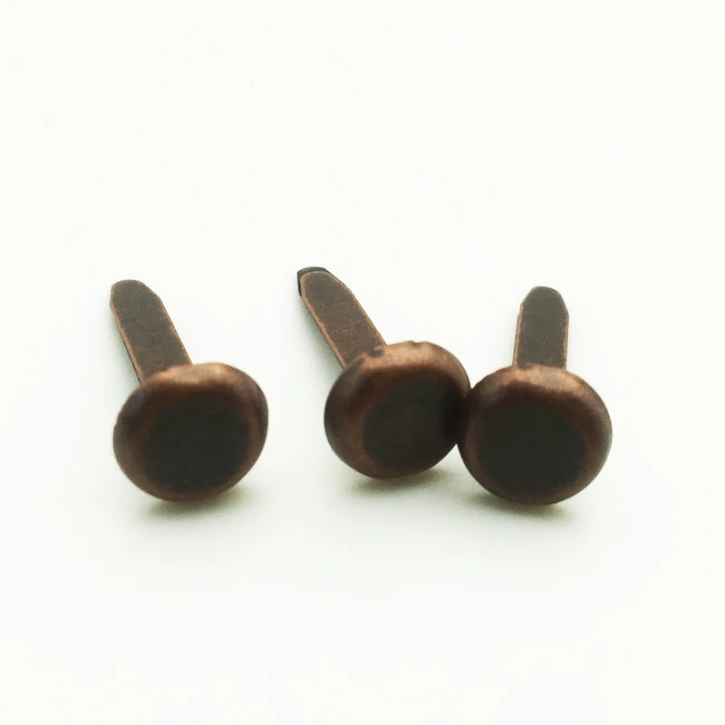 200PCS 17X8mm Bronze Color Metal Brads Scrapbooking Embellishment For DIY Craft Accessories Home Decoration WD0034-7