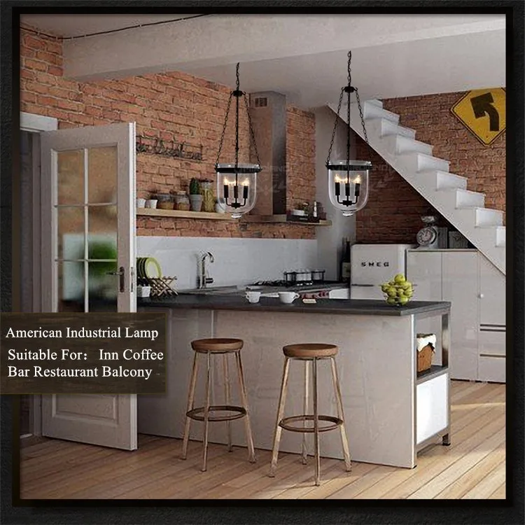 Подвесной светильник из прозрачного стекла черного/ржавчины для фойе