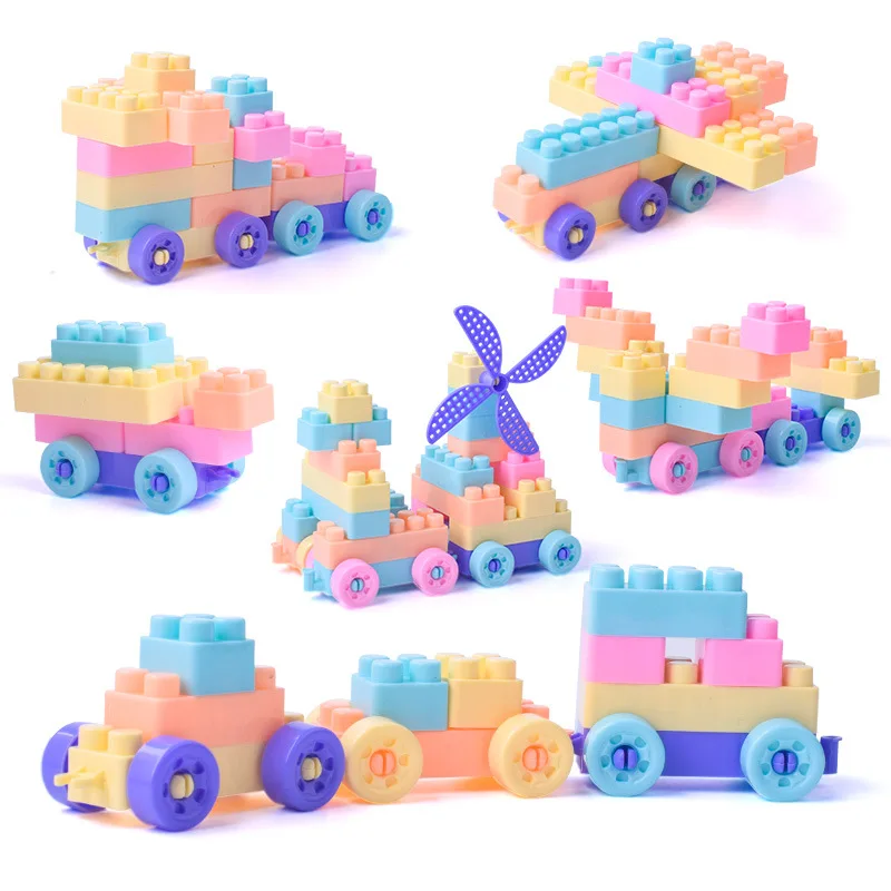 크리 에이 티브 어린이 플라스틱 DIY 빌딩 블록  어린이를위한 장난감 벽돌 블록 호환 교육 장난감 보관 상자 선물