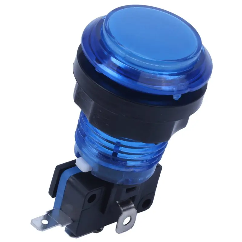 

ABLB--Round Lit Illuminated Arcade Video Game Push Button Switch LED Light 5V/12V Color:Blue