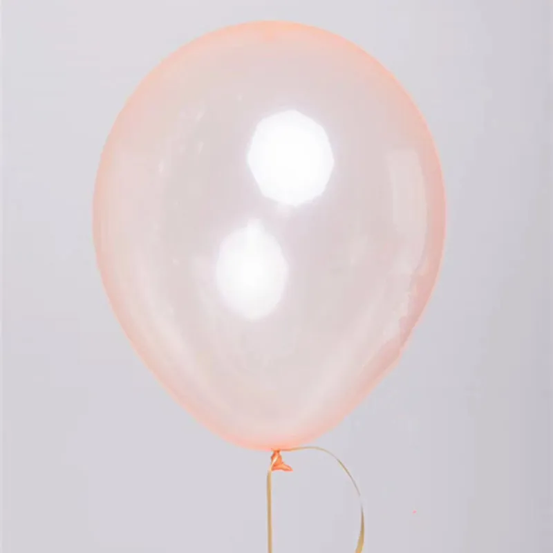 100 шт. прозрачные латексные воздушные шары 10 дюймов Свадебные детские праздничные прозрачные Пузырьковые латексные Декор Кристалл Balaos - Цвет: Orange crystal latex