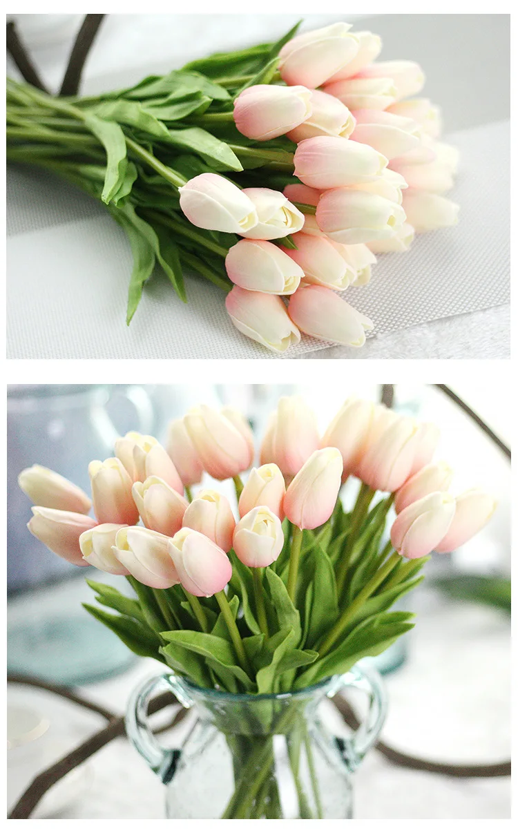 10 шт. мини тюльпан искусственный цветок настоящий на ощупь искусственный букет Искусственный цветок для свадебного украшения цветы домашний садовый декор