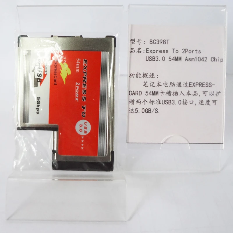 2 сдвоенный USB 3,0 концентратор express card, ExpressCard 54 мм Скрытая внутри USB3.0 адаптер ASMedia ASM1042 чип для ноутбука Тетрадь