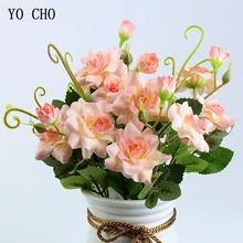 Йо Чо Букет искусственного шелка розы Свадебный букет невесты цветок композиция DIY украшения для домашнего праздника свадебные принадлежности