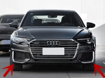

ABS Front Fog Lamp Light Lip Splitters Bumper Spoiler Wings Flaps For AUDI A6 Sline 2019 2020