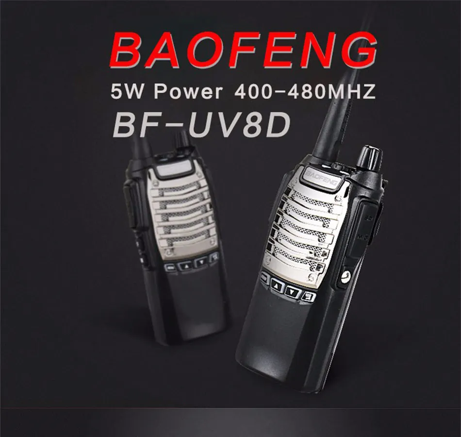 Baofeng BF-UV8D двухстороннее радио портативная рация UHF 8 Вт 128CH DTMF двойной PTT FM трансивер Ham радио 10 км UV-5R 8 Вт