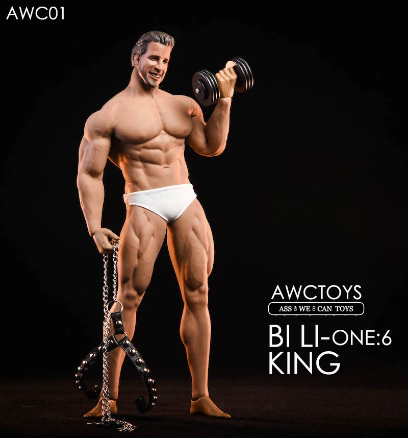 Коллекционные 1/6 весы полный набор AWCTOYS AWC01 Bi Li King Head Набор для лепки и одежды для 1" M35 Muscler Мужской Корпус