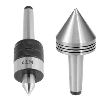 

1x Mt2 Live Center Morse Taper Triple Bearing Precise Rotary Live Revolving & 1Pcs Lathe Milling Center MT2