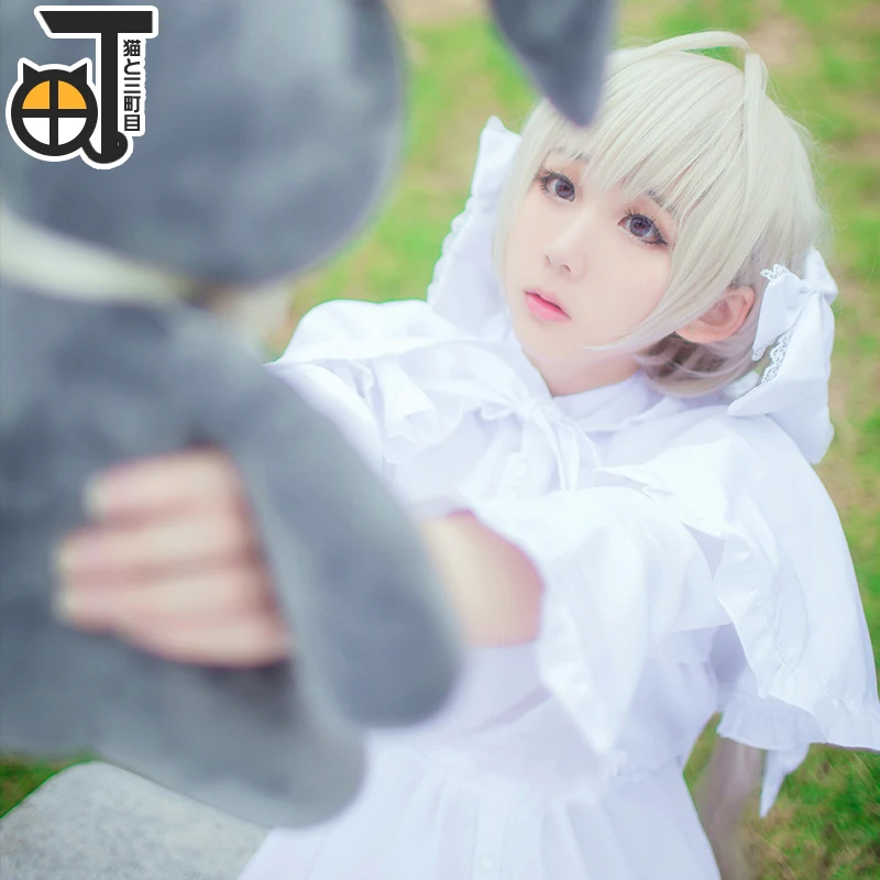Yosuga No Sora Kasugano, костюм для косплея, белое кимоно, японская игра в одиночество, где мы меньше всего одни, платье с заячьими ушками