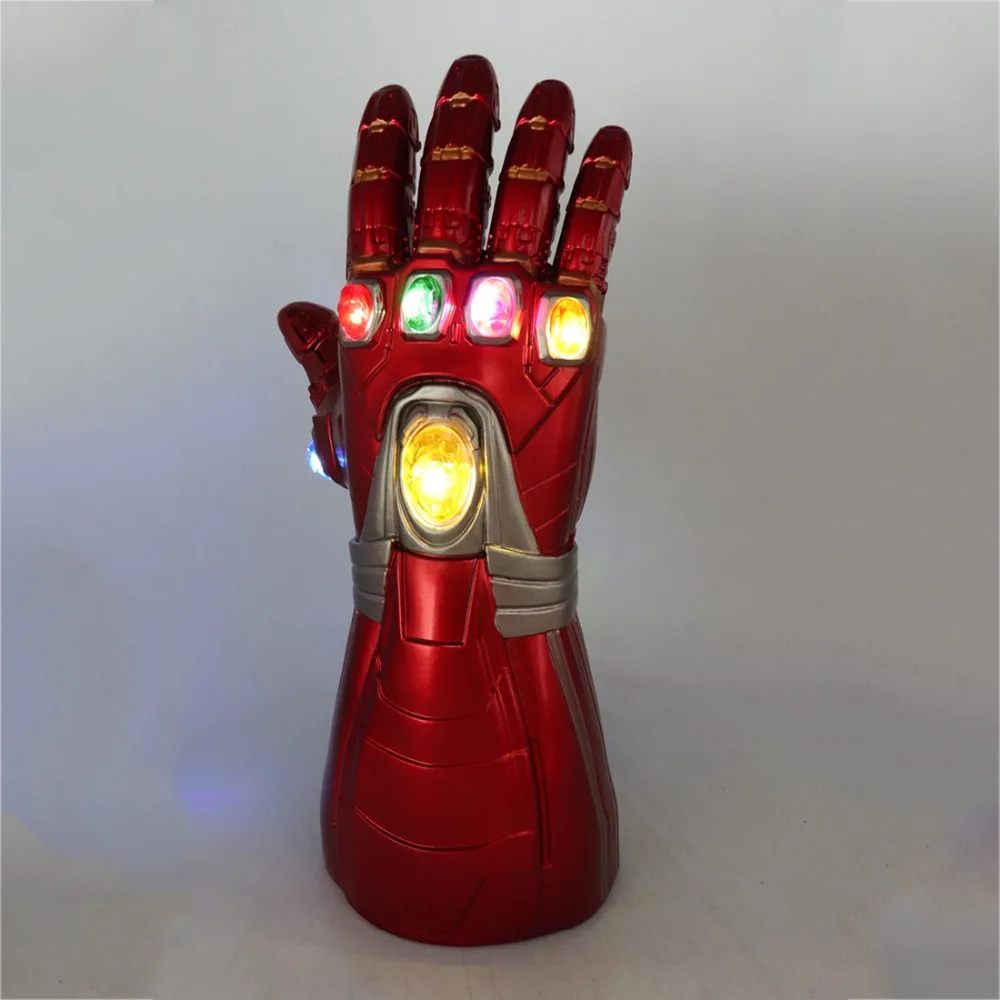 Танос Marvel Infinity Gauntlet супергерой Железный человек перчатки косплей Мстители светодиодный перчатки для детей и взрослых Новинка