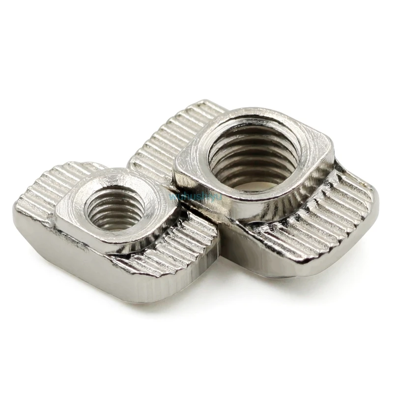 

10/20/50/100pcs M3/M4/M5*10*6 for 20 Series Slot T-nut Sliding T Nut Hammer Drop In Nut Fasten Connector 2020 Aluminum Extrusion