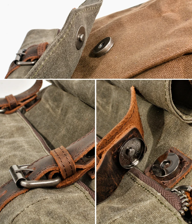 Canvas backpack men's outdoor leisure simple and practical large-capacity mountaineering bag backpack men's travel bag