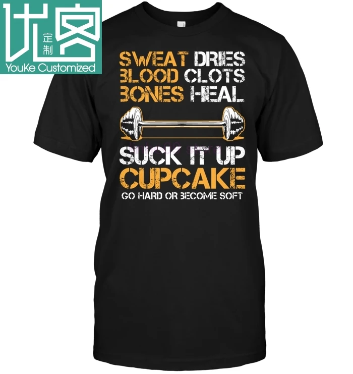 Мужская и женская футболка с принтом Cupcake Go Hard мягкая для мужчин женщин Пешие