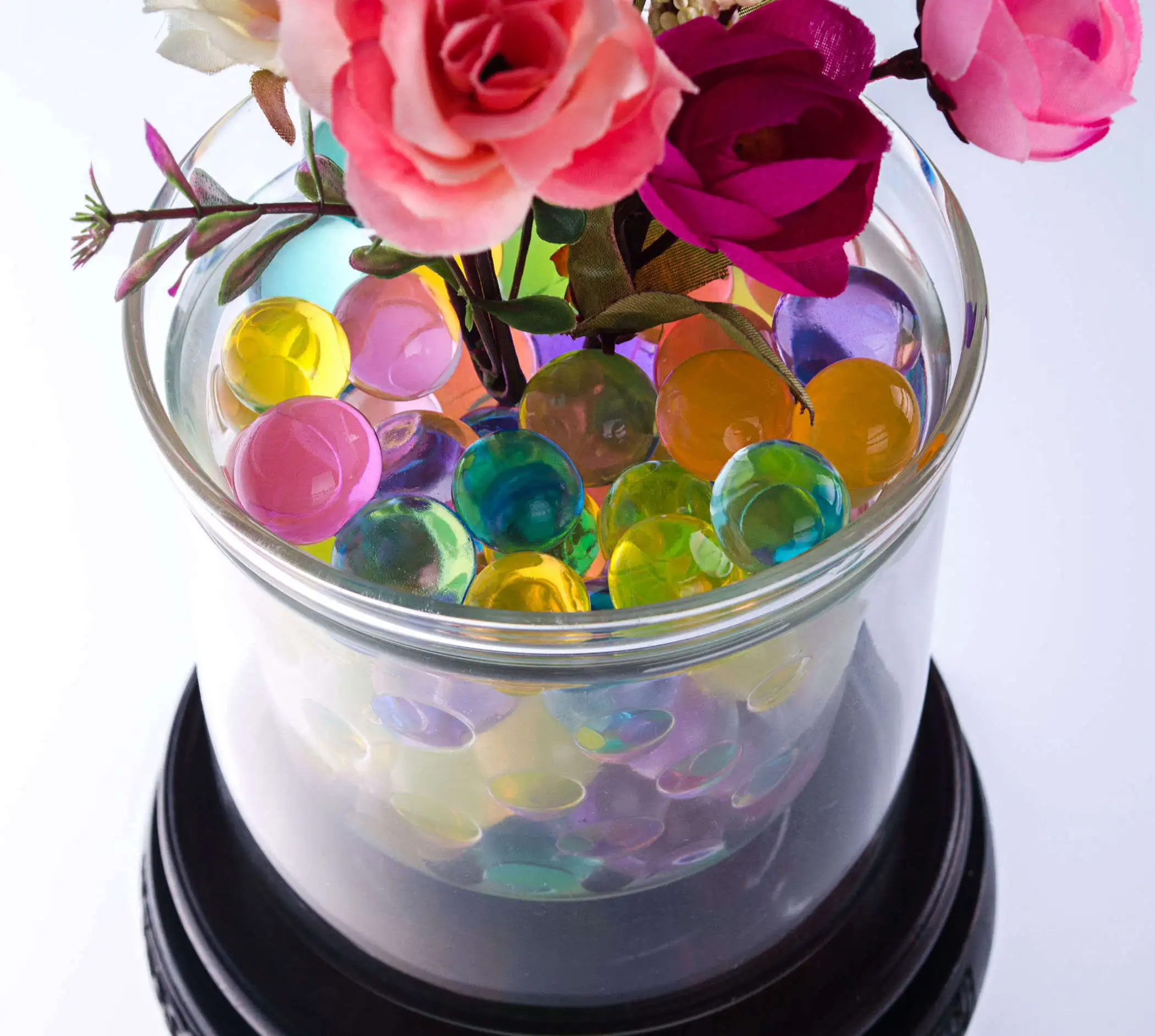 Lot of Orange Mud Soil Water Bead Flower Plant For Party Wedding