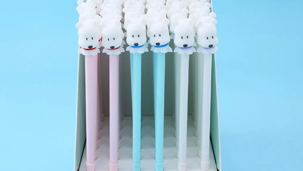 many design cat dog bear monkey christmas Doughnut ice cream penguin frog panda gel pen cartoon black neutral pen 0.5mm 36pc/lot