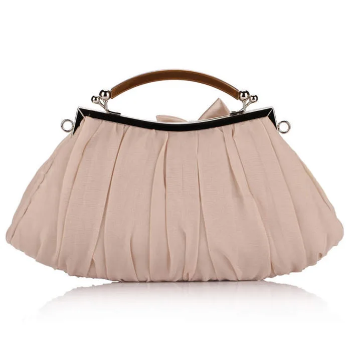 Women's Flower Prom Party Evening Handbag Clutch Bag Wedding Satin Package-OPK