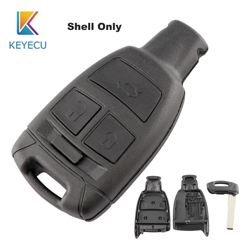 KEYECU 3 Смарт-карта с кнопками дистанционного ключа автомобиля оболочки для Fiat Croma Punto чехол для ключей Замена с SIP22 Аварийный ключ