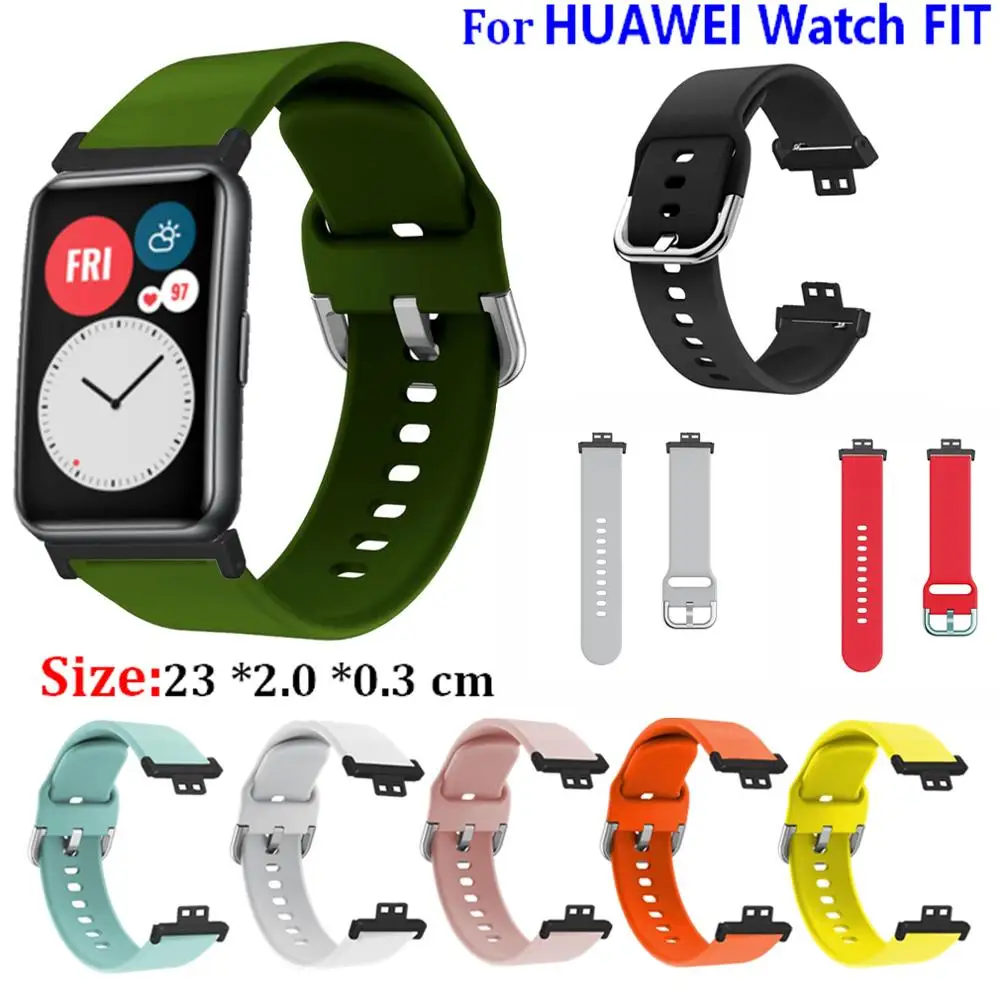 Новый Сменный ремешок для смарт-браслета HUAWEI Watch FIT Band спортивный силиконовый