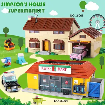 

83005(16005) Simpsons House Building Block Model Bricks For 2575Pcs Child Toy Gift Compatible lepining 71016 brithday Gift